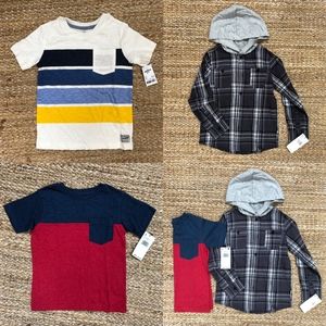 Set of 3 NWT Boys Tops sz 5 OshKosh + French Toast